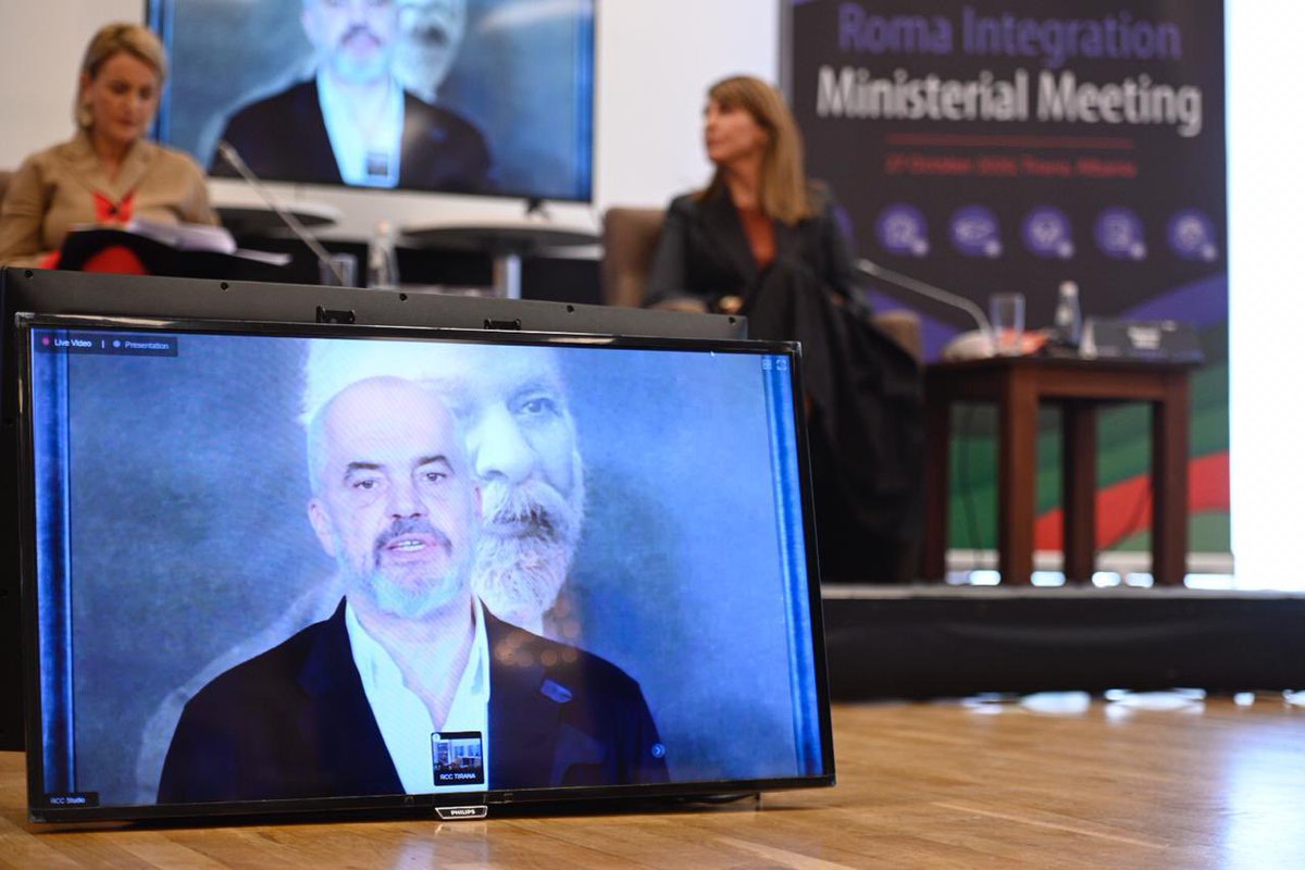 rccint's tweet photo. I’m happy to see that political engagement exists & we are implementing what was agreed in #Poznan. Social consequences caused by #COVID19 reinforced the need to extend and deepen cooperation together w/ EU, to include Roma▶️ @ediramaal @ #RomaIntegration ministerial
#SofiaSummit https://t.co/HoqTejUUQg