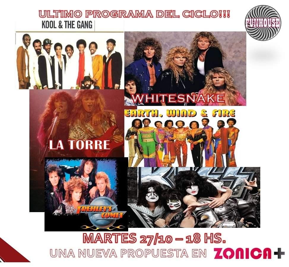 Hola amigos!!!
Hoy es el último programa de FUNHOUSE de esta temporada!!!
Acordate: FUNHOUSE, martes, 18 hs., por ZONICA+
Para que te quedes sonriendo en casa.
.
radiozonica.com.ar
.
#funhouse #radiozonica #kiss #gadypampillon #latorre #earthwindndfire #frehleycomet