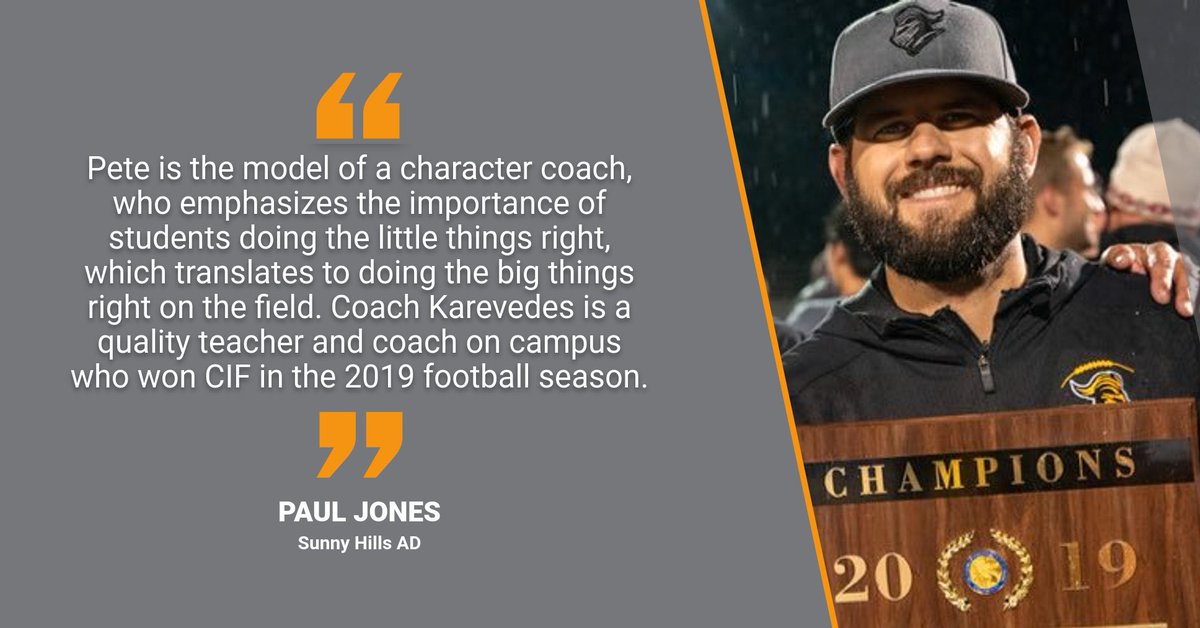 OCADA Coach of Character - Pete Karavedas, Sunny Hills HS <a href="/SteveFryer/">Steve Fryer</a> <a href="/OCSportsZone/">OC Sports Zone</a> <a href="/ocvarsity/">ocvarsity</a> <a href="/CIFSS/">CIF Southern Section</a> <a href="/CoachKaravedas/">Pete Karavedas</a> <a href="/sh_lancerfball/">Sunny Hills Football</a> <a href="/AccoladeSports/">Sunny Hills Athletics | News, Scores, and More</a> <a href="/sunnyhillshs/">Sunny Hills HS</a>