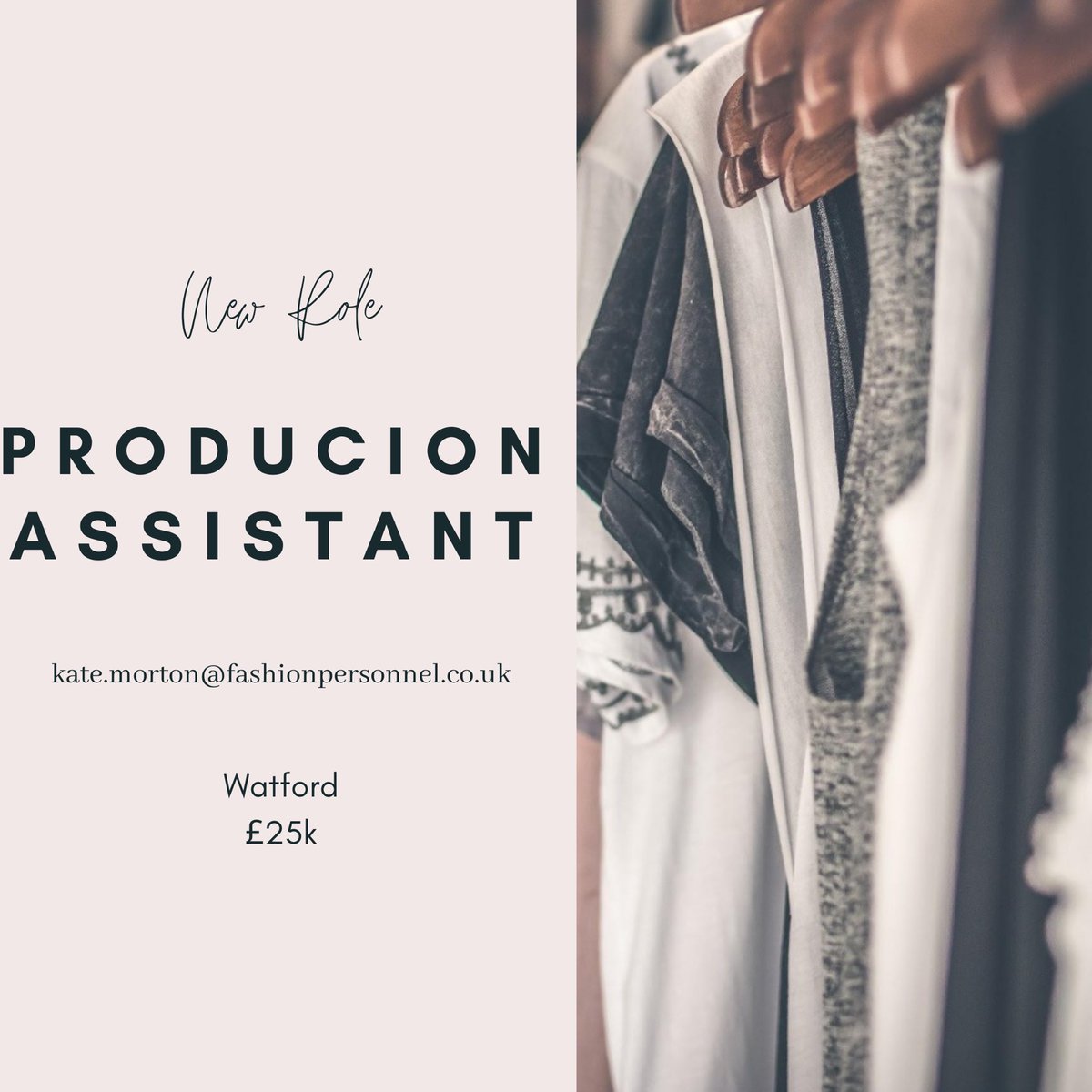 FRPLtd's tweet image. New production Assistant role!