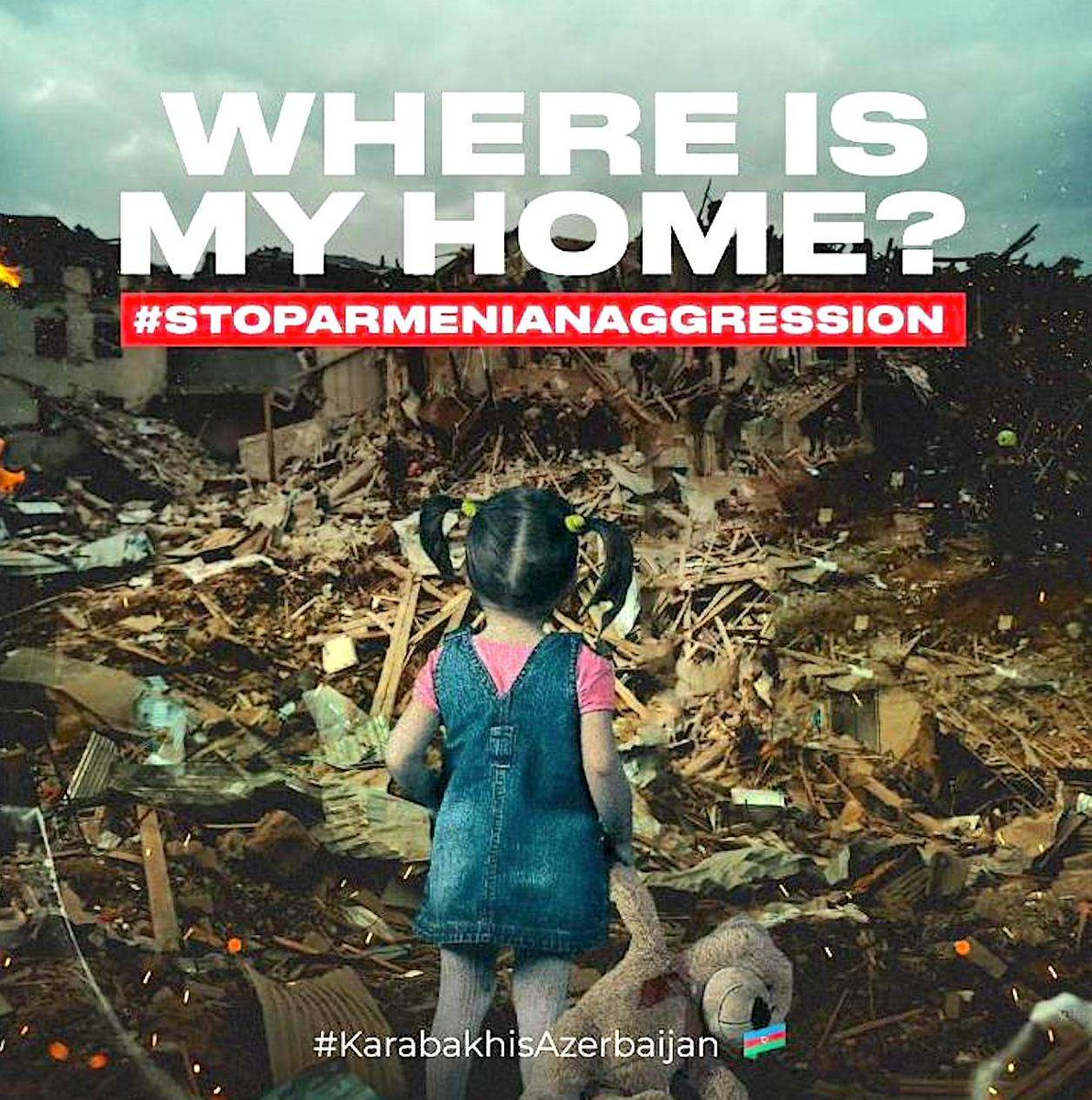 Today is one month since the beginning of the Second #Karabakh war. Within a month, 165 villages, 4 cities, 3 settlements and several  heights were liberated from the #ArmenianOccupation. Armenia's war against civilians particularly against children going on
#KarabakhisAzerbaijan