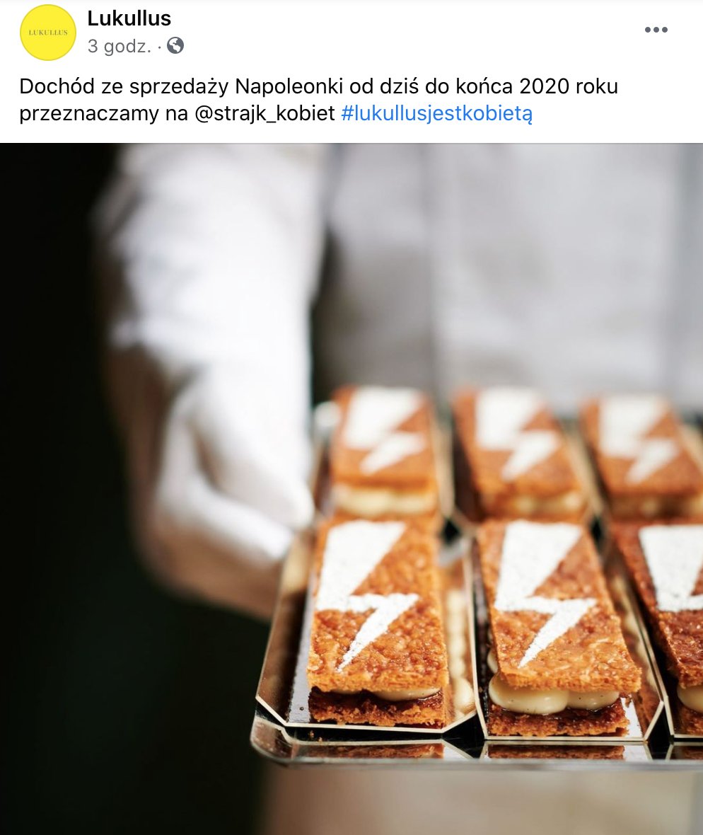 kuba_urba's tweet photo. Ładna akcja! Idę kupić kilka ciasteczek, będą do kawy :) #lukullus #siłakobiet #strajkkobiet https://t.co/bf461qSOCk