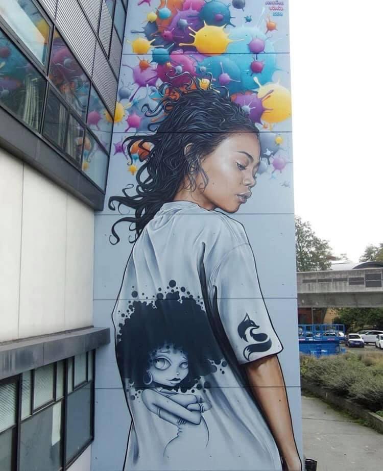 By Akhine and Vinie Graffiti in
Lille, France (Photo by Artist)
#StreetArt #Akhine #VinieGraffiti #Paris