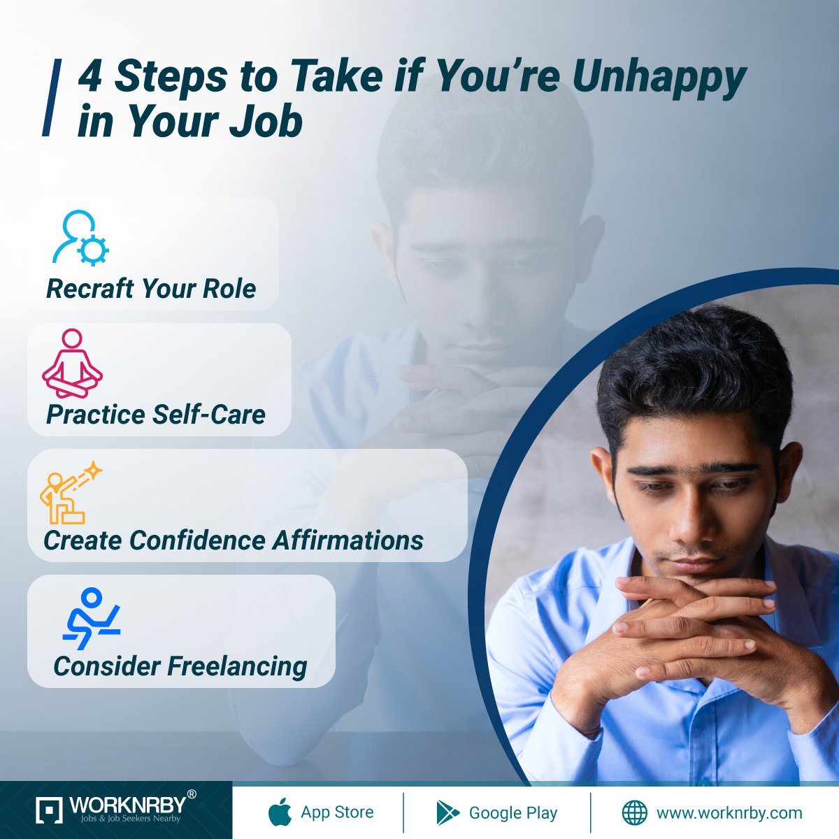 worknrby's tweet photo. Here are four things you can do to navigate being in a job you hate.
#Unhappiness #Tips #Worknrby #BurnOut #CareerGrowth #Mindset #Strategy https://t.co/TTuyBuu1cv