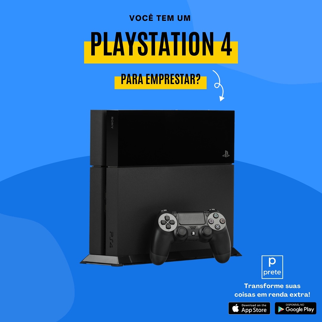 preteapp's tweet photo. O PlayStation 4 é um dos objetos mais procurados pelos usuários.
No Prete você tem a garantia do objeto emprestado, conheça a plataforma agora mesmo:
https://t.co/Qhbm6xhZLu

#preteapp #emprestar #borrow #sustentabilidade #changeyourmindset #habilidades #rendaextra #compartilhe https://t.co/QruOachRx4