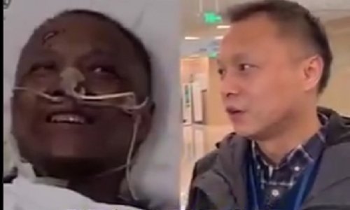 LiuXininBeijing's tweet photo. Having fought death and back. Cardiologist Yi Fan from the Wuhan Central Hospital has recovered from a severe #COVID19 infection. His skin color returned to normal after turning dark due to liver dysfunction. He lost his colleague Dr. Hu Weifeng in the battle against the virus. https://t.co/OUXuhUWCSz