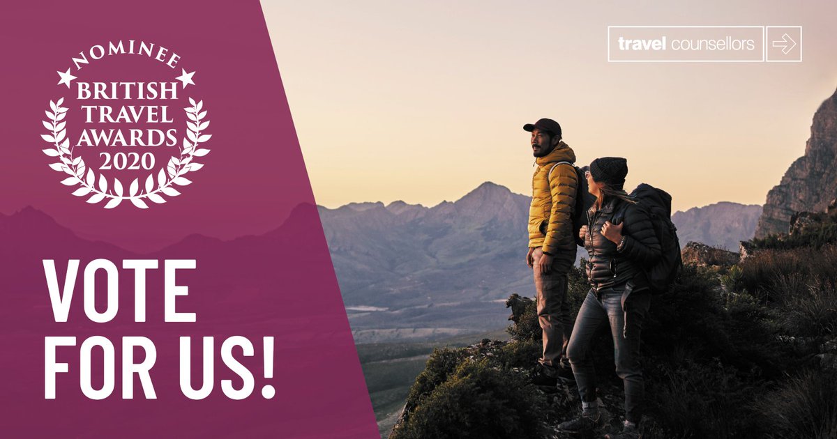 We have been nominated in the Best National Travel Retailer category in the 2020 <a href="/BritTravAwrds/">British Travel Award</a>! If you have received great service from me or another Travel Counsellor across the globe, please click here to vote for us - Best National Travel Retailer. britishtravelawards.com/btaform.php?no…
