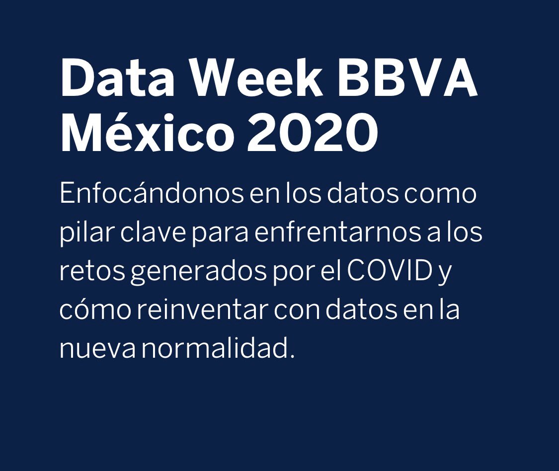 DataScienceMX's tweet photo. Evento de #DataScience esta semana: Data Week @BBVA_Mex
¡No se lo pierdan!
CC: #CienciadeDatos #MachineLearning #DataScienceMX https://t.co/DnVQxSEfbI