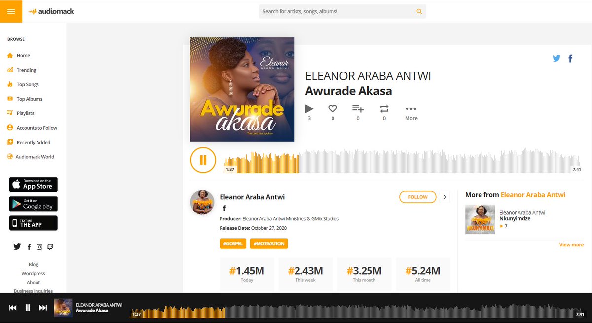 earabaantwi's tweet photo. AWURADE AKASA IS AVAILABLE ON @audiomack : https://t.co/4nK7hjFuj3
The LORD HAS SPOKEN!!!
#AwuradeAkasa
#TheLordHasSpoken
#EleanorArabaAntwi
#EAAM
#WhatDidGodSay
Kindly share the GOOD NEWS on your social media pages TOO https://t.co/kl9RLH2FHC