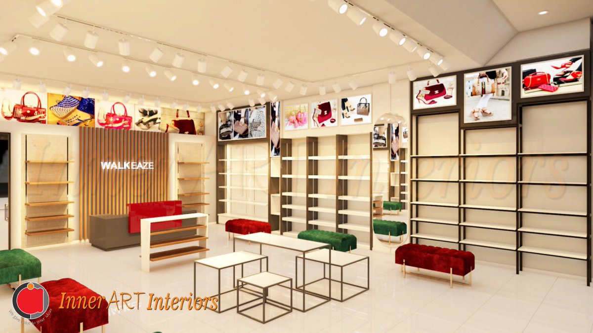 innerart786's tweet image. A luxurious fashionista outlet of Walkeaze located at the packages mall Lahore designed by Innerart, provinding the store with a well- thought out path giving off  an immediate sense of calm ambiance thus making the customer visit a pleasant one! #walkeaze #outletdesign #innerart
