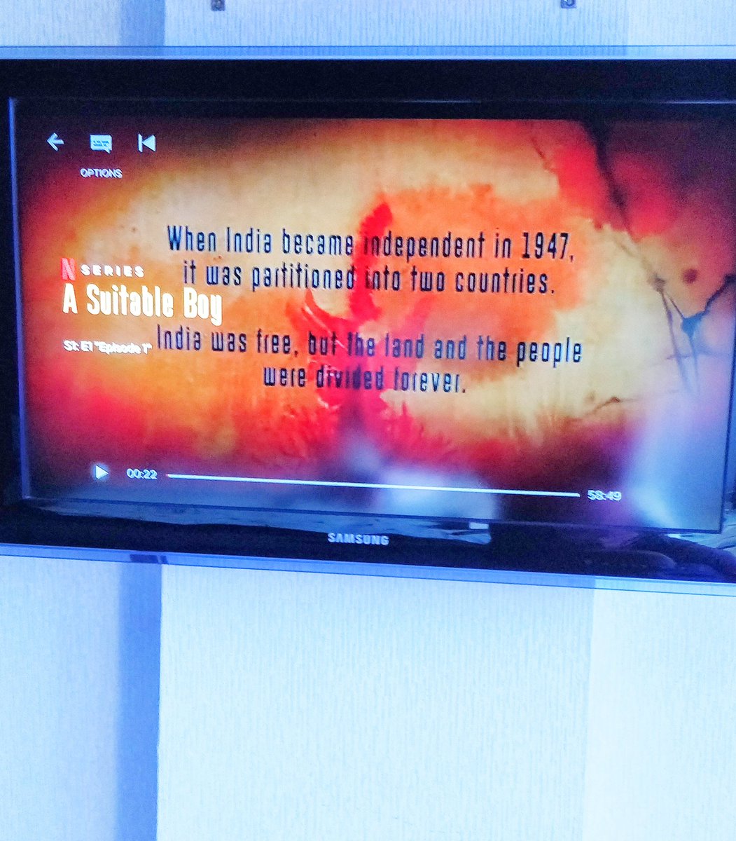 1500 pages put into 6 episodes. A suitable boy is a treat to watch. From the dialogues to the cast and the production designs, loved it all. Watch it on <a href="/NetflixIndia/">Netflix India</a> now!