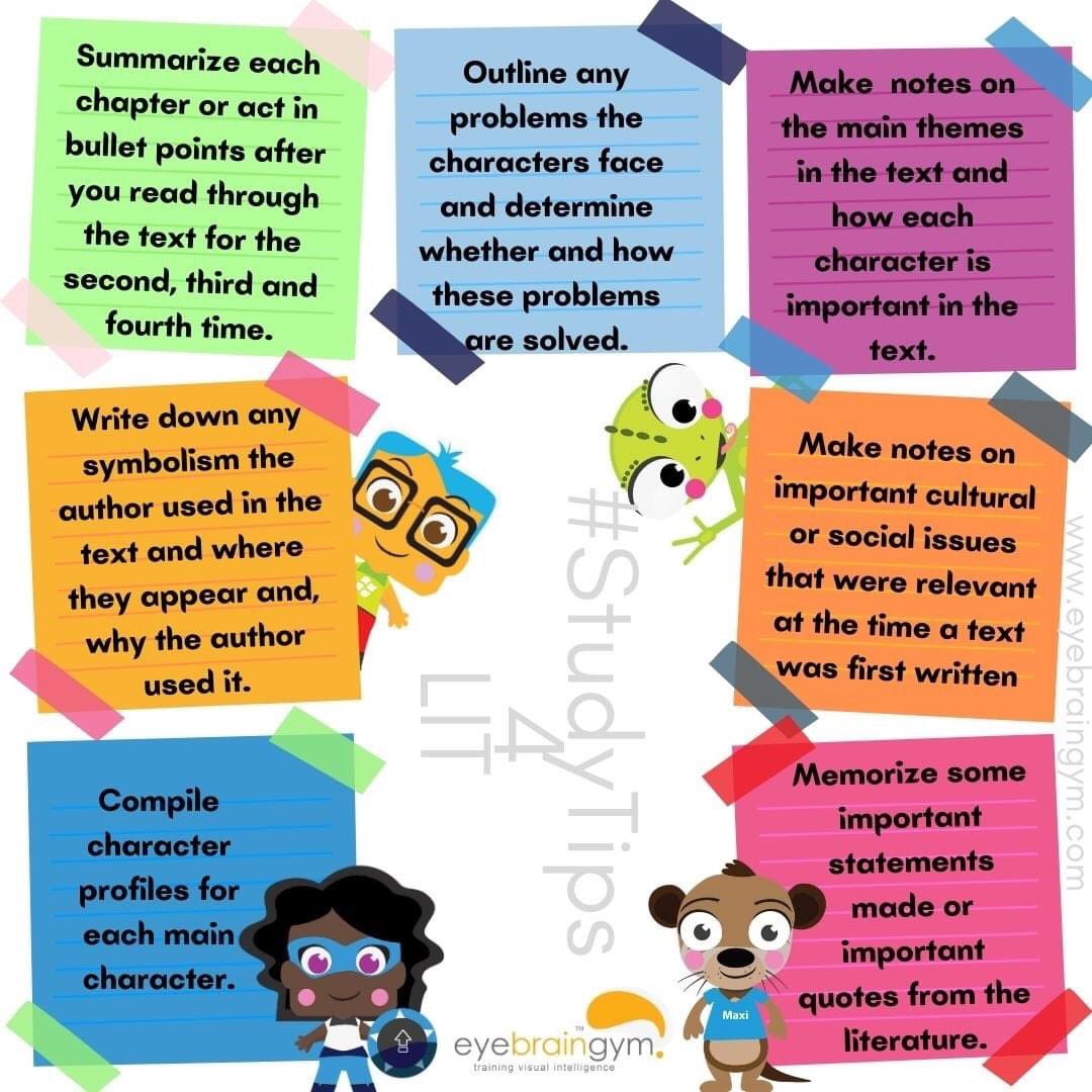 SeymoreMax's tweet photo. Here is some great tips to study for literature. 
Go to https://t.co/JJjHaoUXPa and get your personalised brain training sessions. 
It will stretch your brain muscles to remember more and understand better 🚀🚀🚀🚀 https://t.co/mvARiuzBKX