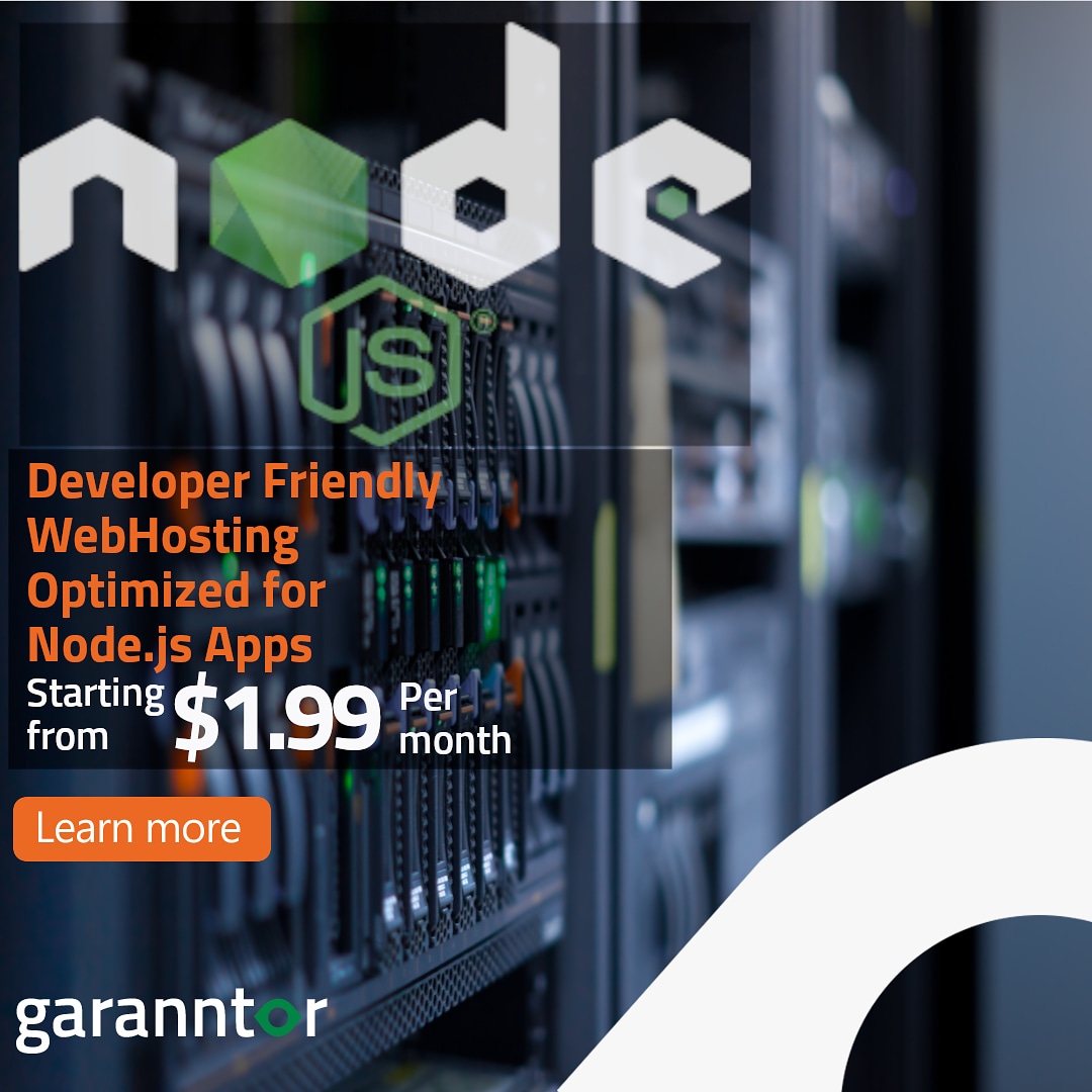 garanntor's tweet image. Get the best Node.js Hosting service with every feature you need at the most affordable price on the internet.Each feature is fine tuned to the optimum, blazing fast speed and maximum security. To check it out, visit garanntor.com/nodejs-hosting/
#nodejshosting
#nodejsdeveloper