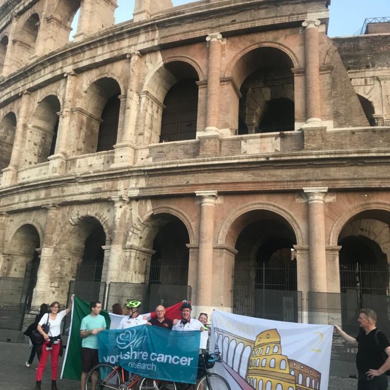 tikonki2's tweet photo. A year ago since they landed in Rome! £10,000 raised, 1300 miles, 3 gents! 💙🇮🇹🚲 #TiKonki2 https://t.co/djdgEeeXgb