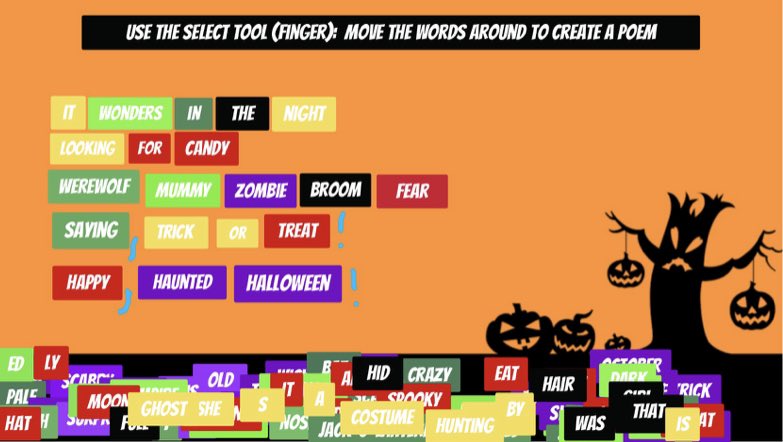 JES_Quest's tweet photo. Some spooktacular “magnetic” poetry, brought to you by 3rd grade! https://t.co/cNXco9NTWf