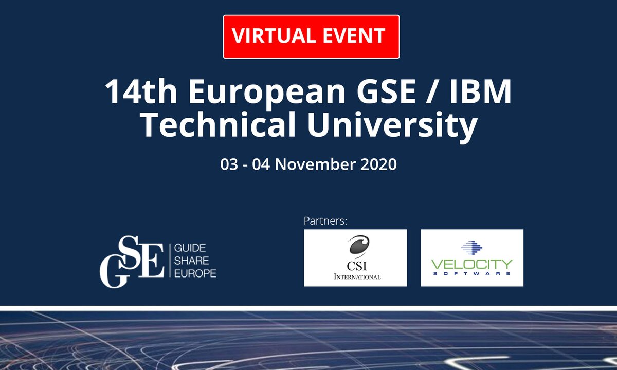 GuideShareEurop's tweet photo. 👉 Take part at the 14th European GSE/IBM Technical University - it's a virtual event 💻 and the participation is free of charge! Registration: https://t.co/xoiY8nkGqB #guideshareeurope #IBM #zVSE #zVM #KVM #Linux #IBMZ https://t.co/Zdid9IZHAR