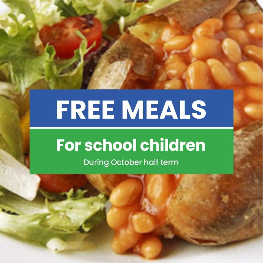 Sadly free school meals will not be available this half term week so we will step into the breach!
If your kids would normally receive free school meals, or are just struggling right now, please come and grab a free packed lunch from us.
Keep safe!