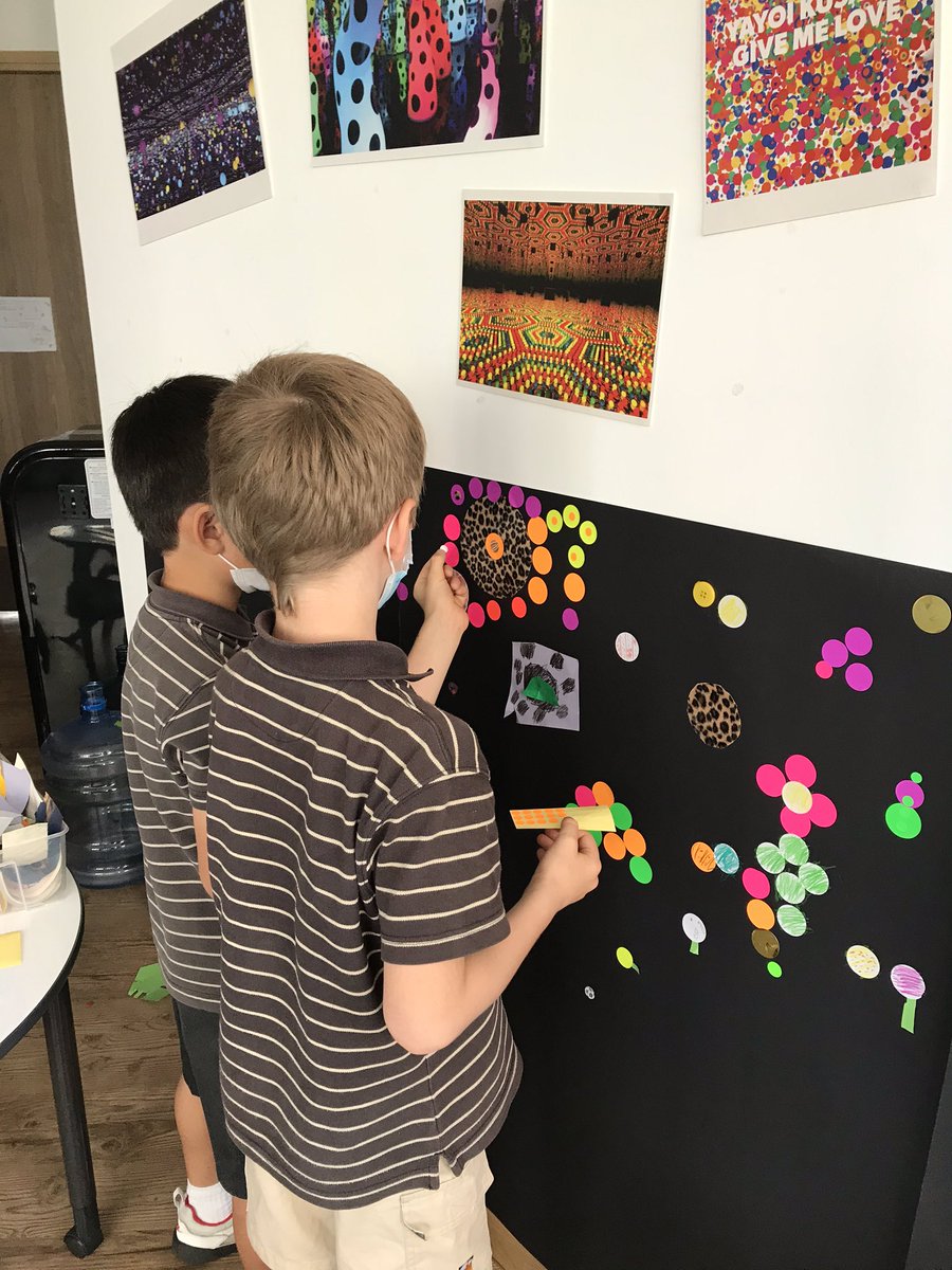 RCHKEYART's tweet photo. Learning about and being inspired by Yayoi Kusama. #rchkpyp https://t.co/P1NcQDgMFT