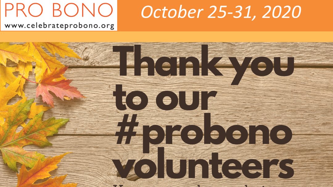 LegalAidSEPA's tweet photo. THANK YOU to our #probono volunteers! YOU directly increase #accesstojustice throughout the year in Bucks, Chester, Delaware &amp; Montgomery counties. 

Find #probono opportunities to impact your community during COVID: https://t.co/I0AS6S6B8u.

#CelebrateProBono #probonoweek2020 https://t.co/NAjT2il6n5