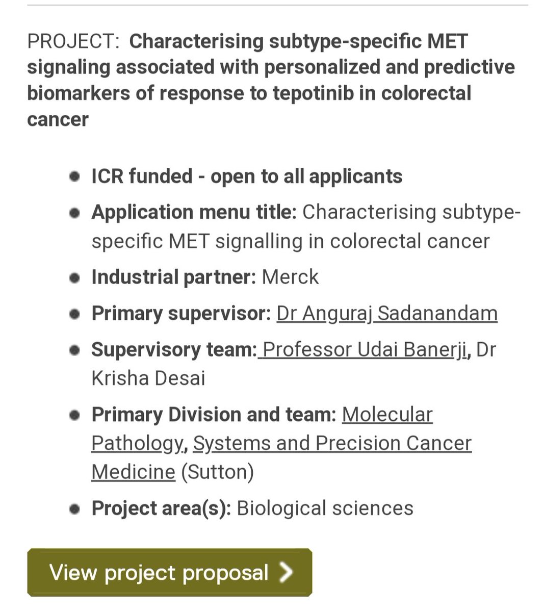 LabSadanandam's tweet photo. PhD studentship opportunity @LabSadanandam @ICR_London in collaboration with @merckgroup in #colon cancer #crc and #antiegfr #therapy resistance
#PhD #PhDposition #phdstudent
#studentship #Career
https://t.co/QpVMHaBoHd https://t.co/akZUTxjofM