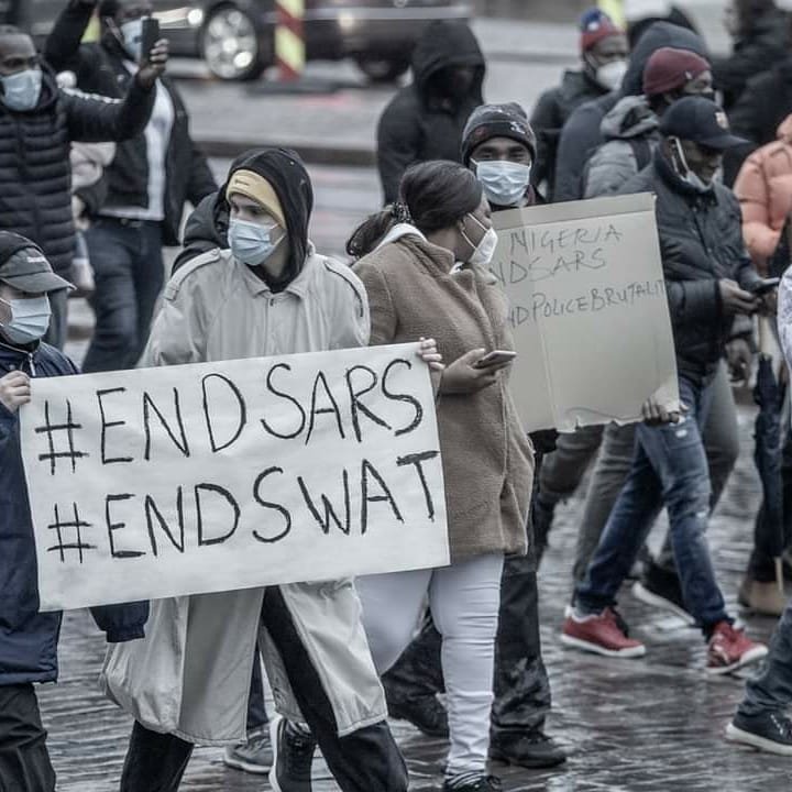 AkpraiseMedia's tweet photo. #EndSARS protest in Helsinki, Finland. https://t.co/othRTe6l6w
