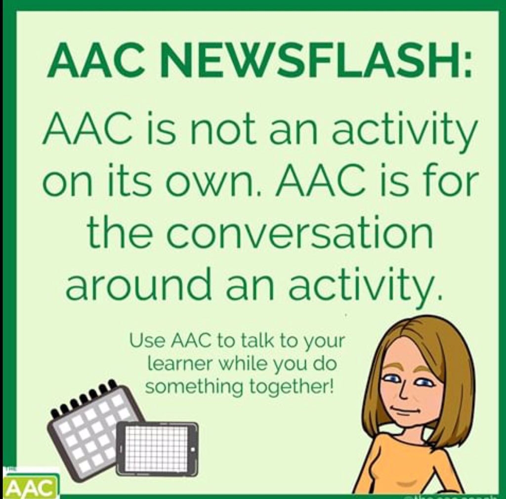 What a great reminder to support our AAC users.