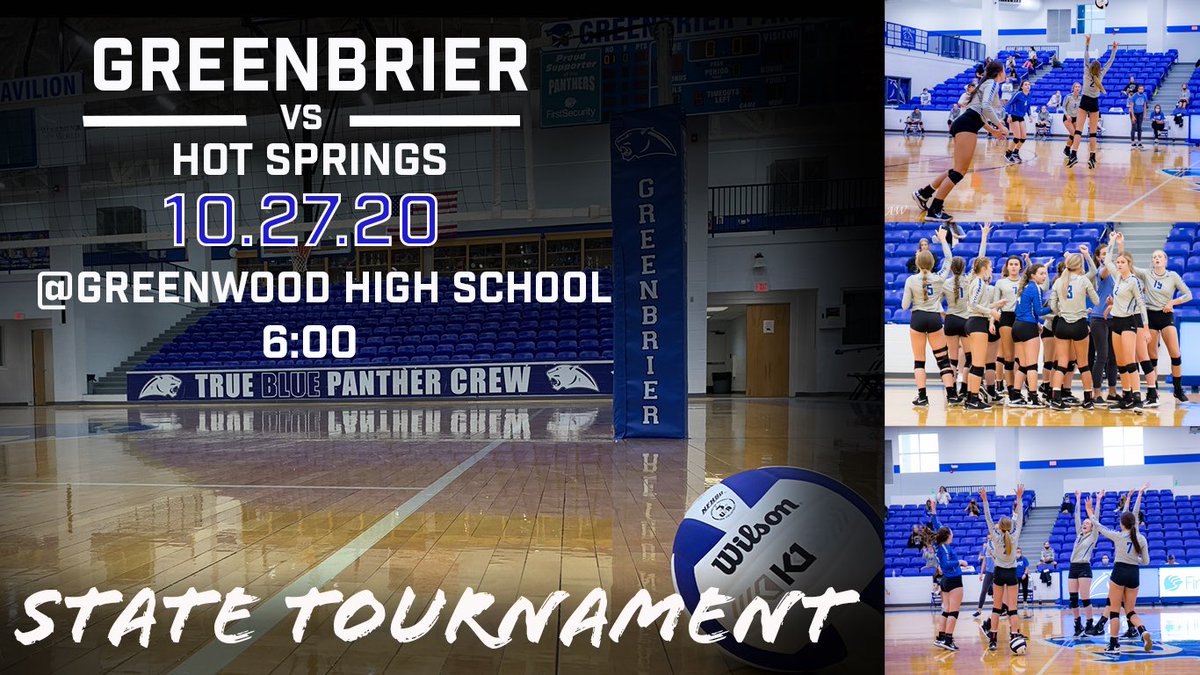 panther_vb's tweet photo. STATE BOUND!!!  

Seating is very limited today, but the Greenbrier Panther Sports Network will be there to broadcast it all!  Join us online if you can tonight at 6. https://t.co/pv3qeOLWz6
