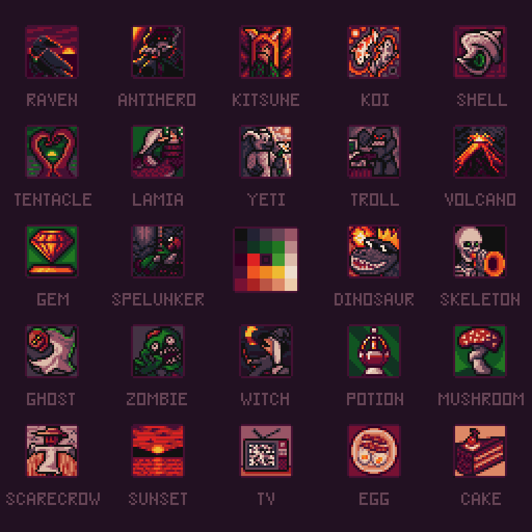enonigmus's tweet photo. So, I participated in the #PAD24 challenge held by @PixelArtDiscord. Had a good time.
DeviantArt link for full image: https://t.co/jCANdpBPoQ
Folder for individual drawings: https://t.co/wrlNu7186j

#pixelart #ドット絵 https://t.co/fDxhA0jz1X
