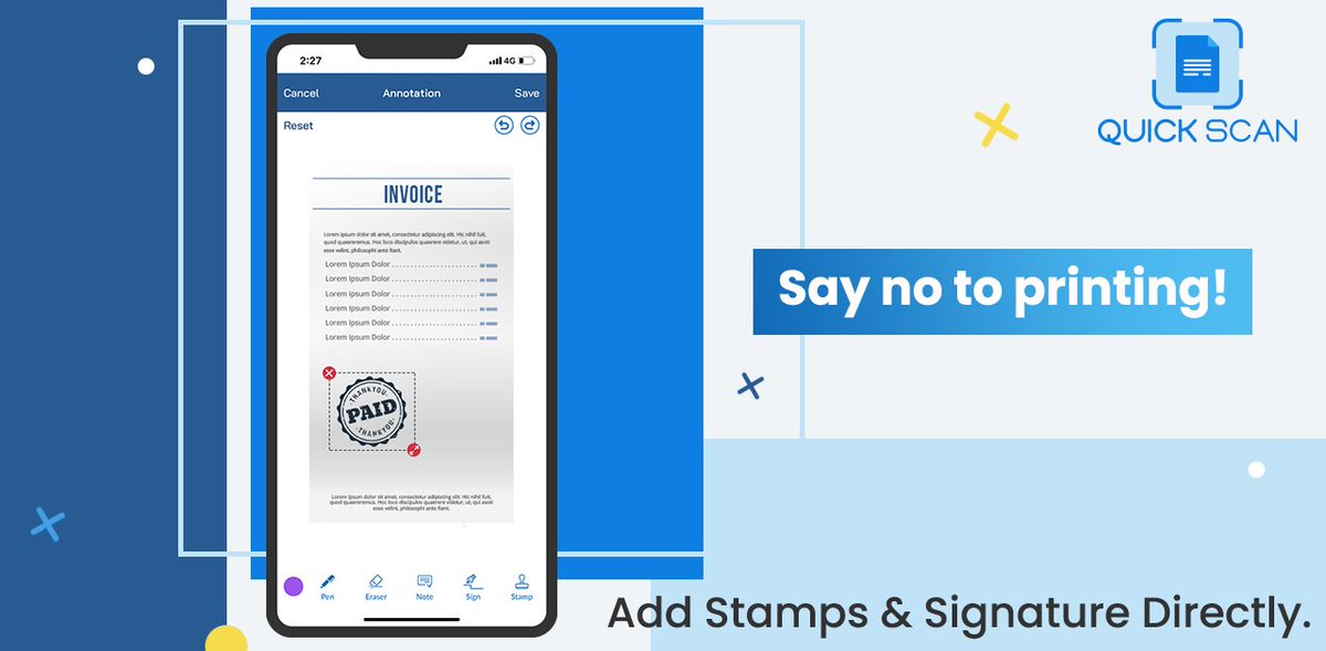 QuickScan_App's tweet photo. Say no to printing and Yes to scanning!
 
Add Stamps &amp; Signature Directly to your documents from your phone.
 
Try The App Today!
 
App Store: https://t.co/fFpyqccqRQ
 
Play Store: https://t.co/aunAO0xfLJ
 
#Quickscan #app #ios #madeinIndia  #AtmaNirbharBharat  #docscan #scanner https://t.co/p9w2HXA1Zx
