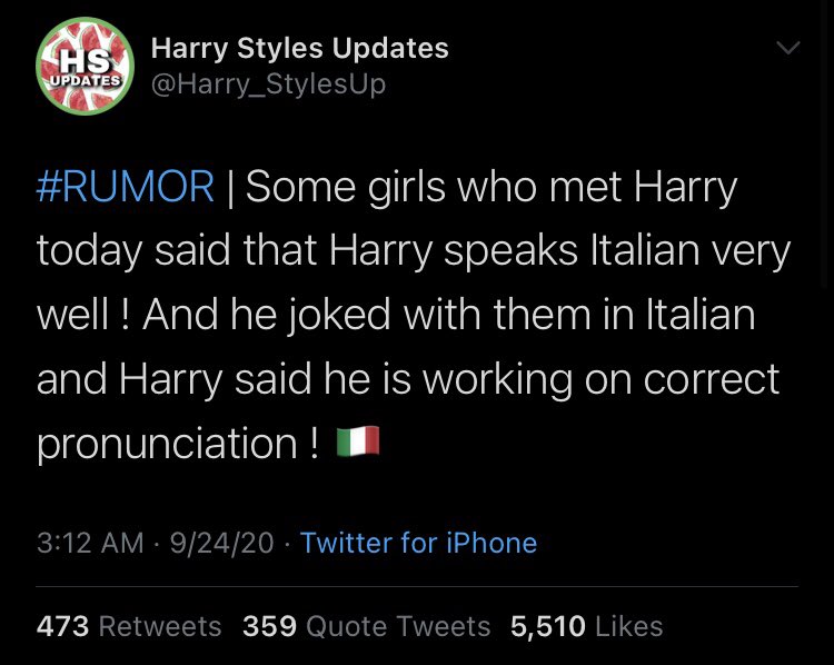 6. harry met some italian fans, made conversation, and told them "see you at the concert"