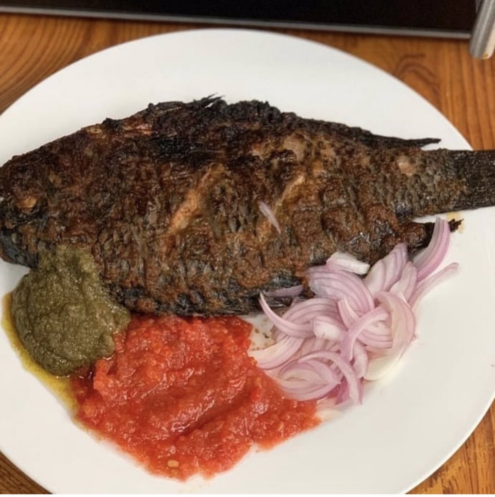 RangoServices's tweet photo. Who wants to have this spicy grilled tilapia delivered for lunch?

Worry no more. Soon, the rango app will make this possible for you so watch this space. 

Now tell me what you'll eat this with😅👯

📷 @jibby04679522 https://t.co/dwuvd88zxn