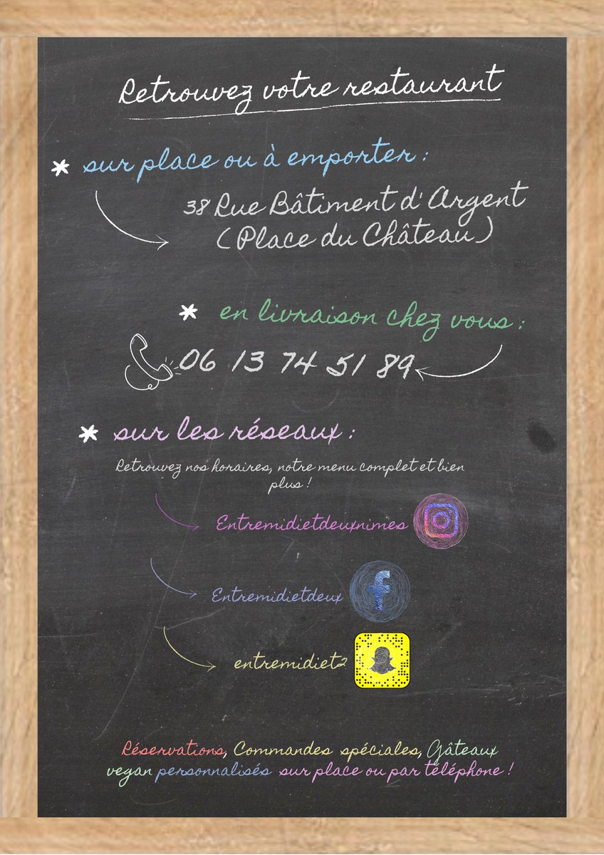 EntreMidi's tweet photo. Nouveau à @nimes ! Des plats faits maison, entièrement vegan et bio. Nous pensons à vous et à votre santé en vous offrant des produits locaux et de qualité, en livraison ou à emporter pour assurer votre sécurité ! 
#Vegan #Nimes #COVID19france #HealthyFood https://t.co/9igt0A5LT6