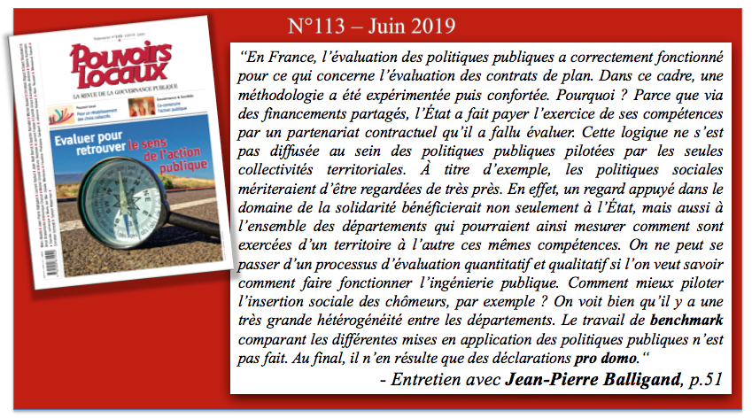 PouvoirsLocaux's tweet photo. ✒️#Extraitdelecture #PouvoirsLocaux n°113 – 2019. Entretien avec Jean-Pierre Balligand „L’évaluation est un processus normal d’accompagnement de la décision publique"
#rétrospective #Subsidiarité #Décentralisation #Évaluation
📚→ La collection sur -> : https://t.co/iAITHxjamc https://t.co/ZyvgcIqdyi