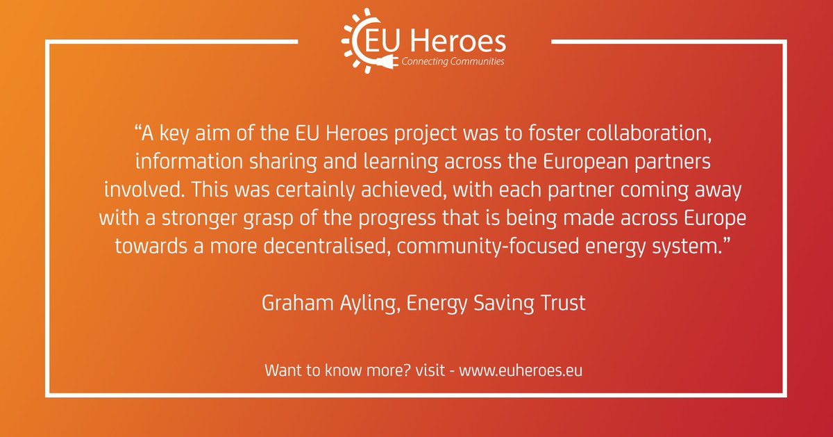 EUHeroes's tweet photo. Graham Ayling, one of the Project Managers for EU Heroes, has shared his thoughts on the impact the project has had in this latest blog from @EnergySvgTrust. 

More here  https://t.co/EYmDCbh8X5 https://t.co/W9VJwygSwq