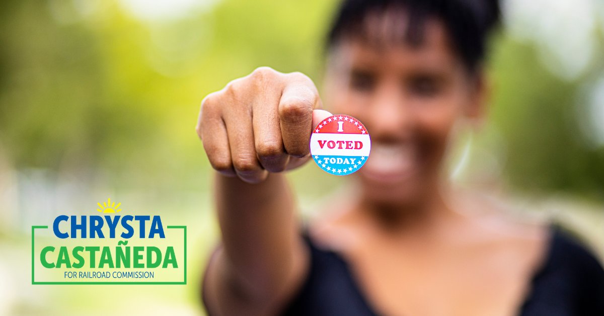 ChrystaForTexas's tweet photo. Have you earned yours yet? What are you waiting for?  

Go Vote TODAY!!!

Early voting ends Oct. 30.

#ChrystaForTexas Railroad Commission https://t.co/MrJCEX3KOw