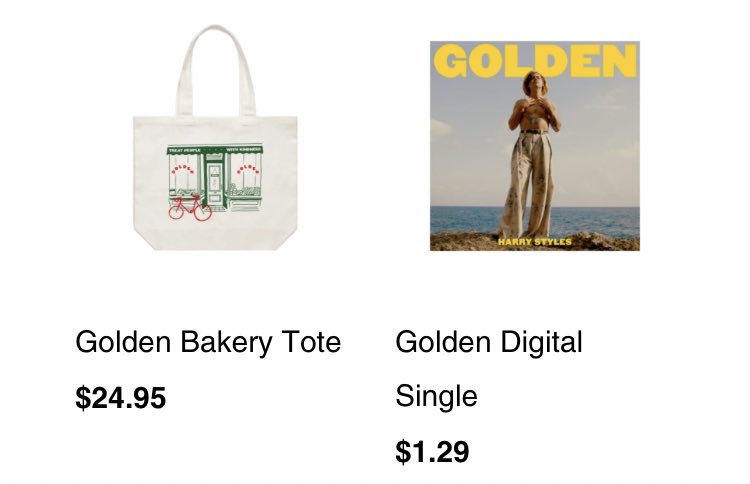 17. new golden merch were now available at the store! one design features a bakery wink wink