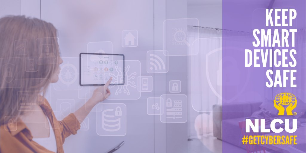 NLCU's tweet photo. More and more we see smart devices becoming a regular everyday item. From your Home assistant device, to activity tracker, music player and more – they’re always around! Learn how to keep your devices safe: https://t.co/lqsTG0Ycng #LockingItDown #GetCyberSafe https://t.co/L154nMK0rG