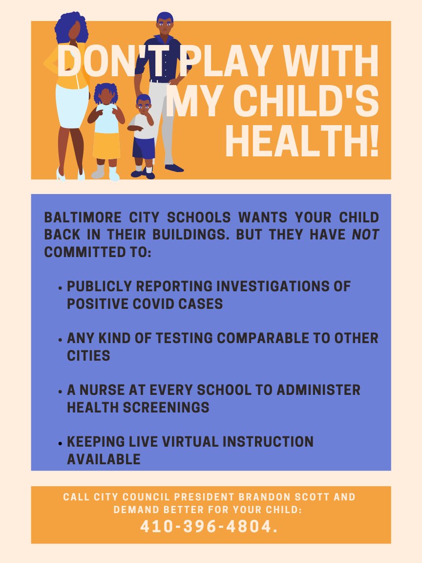 ColeBish's tweet photo. Make sure when we go back it’s safe! #Baltimore #SafeSchools #BaltimoreCityTechersUnion #BCPSS https://t.co/EaZzDXtkSk