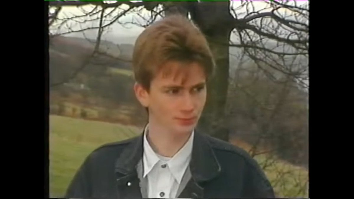 Neil Mcdonald and one of his ancestor ghosts, (1988) when he was 17, for dramarama the secret of croftmore