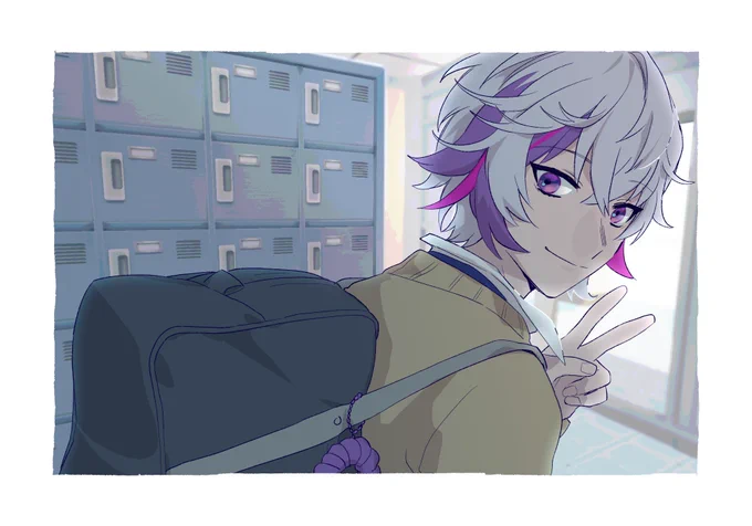 学パロメ(お題箱より) #灰画 #さ絵ぐさ #絵スコート 