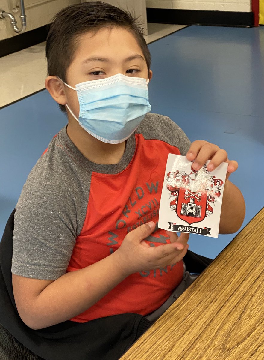 aimnielsen's tweet image. Angel is beyond excited to be part of Amistad. He’s been holding his house badge all morning. He’s even wearing the house color today. Thank you, @DobbinJr for making this #pandasmile. ❤️🐼 @PboroElementary @cleme574 #formula409 #ronclarkacademy #RCA #Amistad #ccsbetheone #family
