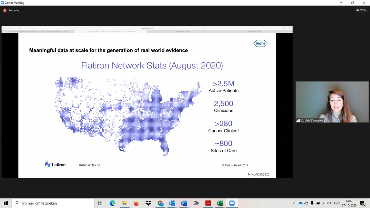 The first inspiring parallel session during #Innoboot2020 is about Precision Oncology, by <a href="/SophieDusoswa/">Sophie Dusoswa</a>, precision medicine partner @RocheNL. By increasing use of technology and data, we can meet the needs of the individual patient, faster and with lower costs.