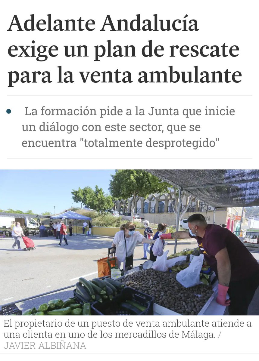 El sector de la venta ambulante, del que dependen miles de familias en nuestra provincia, necesita también ser escuchado. #PlanDeRescate

Con nuestra parlamentaria <a href="/Narguiles/">Vanessa G.</a> 👇

malagahoy.es/malaga/Adelant…
