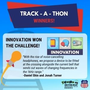 TeensDriverSeat's tweet photo. Congrats to our incredibly innovative Track-A-Thon winners and their schools! #RailSafety #TrackAThon https://t.co/LYz1pjWM4g