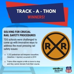 TeensDriverSeat's tweet photo. Congrats to our incredibly innovative Track-A-Thon winners and their schools! #RailSafety #TrackAThon https://t.co/LYz1pjWM4g