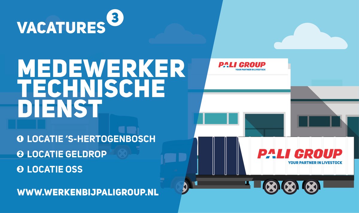 Voor onze afdeling Technische Dienst zijn we op zoek naar fulltime medewerkers. Het gaat hierbij om verschillende locaties.

Interesse? Bekijk de vacatures op onze site.

's-Hertogenbosch: 
bit.ly/2HDOWbk

Geldrop:
bit.ly/35CBs8a

Oss:
bit.ly/31HBqL5