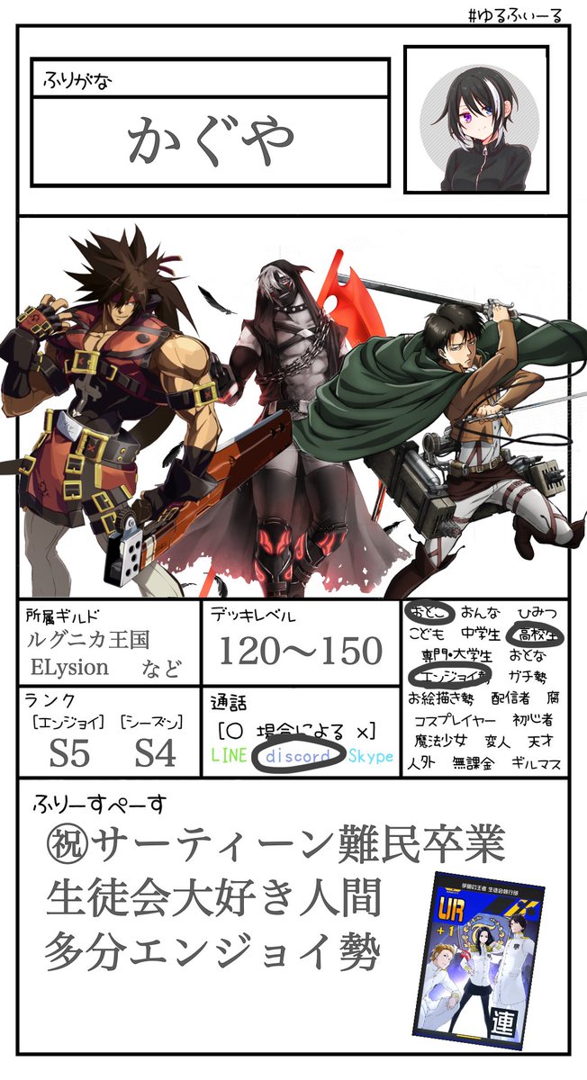 かぐや サーティーン手に入れたから履歴書作った 浮上不定期になりつつあるけど時間あればコンパスしてます コンパス履歴書