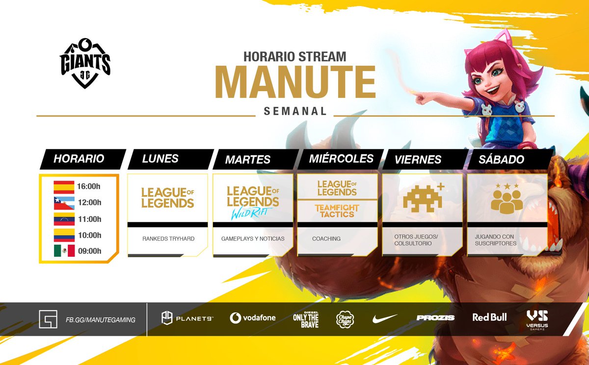 manutegaming's tweet photo. He corregido las horas. A partir del 23 de noviembre me he puesto un horario para estructurarme mejor y que os sea más fácil acceder a mi contenido. Sujeto a cambios, esto es lo que viene 👀 https://t.co/QxQV4GbVpG