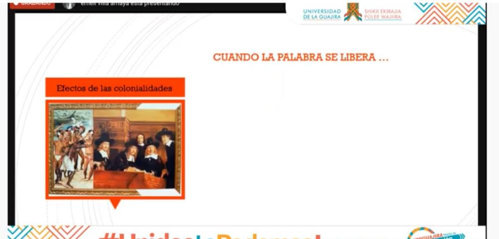 luisaiguaran1's tweet photo. El profesor Invitado  sebastien Lefevre  de la universidad  de Gastón Berger  , Senegal nos habla de los efectos de las colonialidades
#ContextosMulticulturales
@UniLaGuajira 
@InecTIC 
@jaroldiazc https://t.co/WxM6fX2jyr