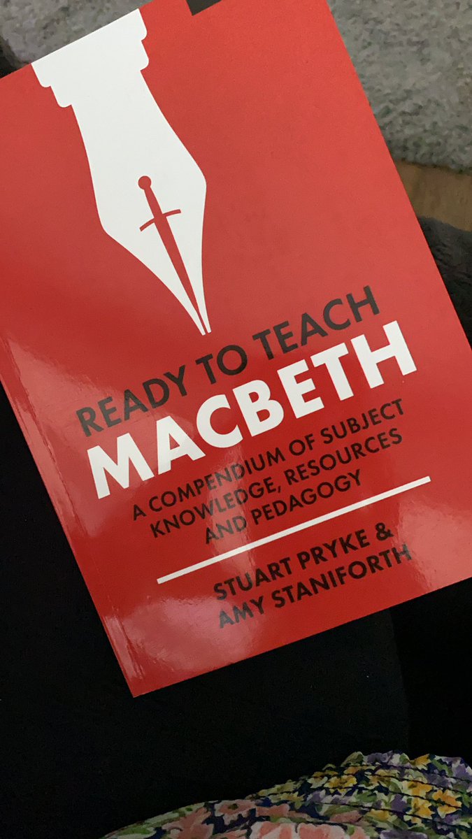 MissHToward's tweet photo. I genuinely think this is an imperative purchase for any teachers of #Macbeth. I can’t put it down! The wealth of subject knowledge and T&amp;L strategies is just amazing. Thank you @SPryke2,@teachals and everyone involved in the making of this masterpiece! 👌🏼👏🏼 @Team_English1 https://t.co/m5g4eBa58r